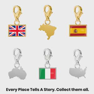 Trending <strong>Jewellery</strong> 2026 National Flag Charm Bracelet Stainless Steel Travel Inspired Jewelry Unic National Country Flags Charms - Product Image 3