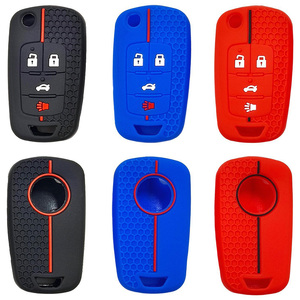 4 nút mềm <span class=keywords><strong>Silicone</strong></span> trường hợp chìa khóa xe cho Buick/Opel cho Chevrolet Cruze epica lova Camaro Impala Aveo Malibu buồm ORLANDO - Product Image 5