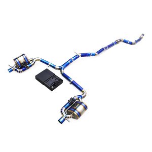 ท่อไอเสียแบบตรงรุ่นสำหรับ Mercedes-Benz E200/E300 W213 2.0T ปี 2017-2023 Boska ความหนา 1.2 มม. ไทเทเนียมสีน้ำเงิน น้ำหนักเบา แบบ Catback - Product Image 1