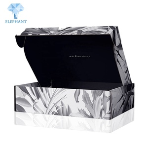 Hot Sell Mailer Box Tshirt Sock Clothing Manufacturer Black Paper Corrugated Cardboard Box - Product Image 3