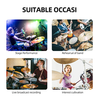 Drum Microphone Kick Snare Tom Hihat Crash Ride 7 Drum Kit Mic Instrument Percussion Dynamic Mic