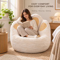 Fauteuil de salon moderne en forme de patte de chat, sans structure, entièrement en mousse, compressé sous vide, pour salon et chambre à coucher