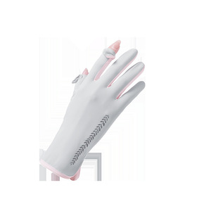 Guantes de Protección Solar para Mujer, Transpirables, Protección UV, para Ciclismo al Aire Libre, de Seda de Hielo, Talla Única - Product Image 5