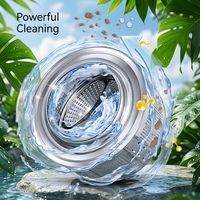 New 12kg 15kg Fully Automatic Front Load Washer Dryer Combo Inverter Motor Electric Energy-Saving LED Touch Control Home Hotel