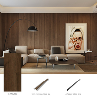 Panel de Pared WPC Libre de Formaldehído, Diseño de Listones con Textura de Madera, Impermeable, Ignífugo, Revestimiento de Pared Interior Personalizable y Duradero
