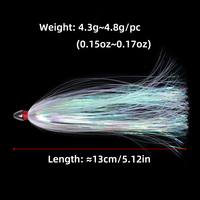 Leurre de Traîne Flash Mylar Tête Cuivre Sea Witch 13cm/5.12" pour Thon, Vivaneau, Eau Salée, Ballyhoo, Bar et Calamars (Jigs) – DIY