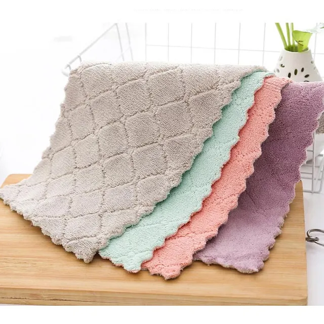 Microfiber Absorbent Kitchen Dish Cloth Towel,Non-stick Oil Washing Cloth Rag,Household Tableware Cleaning Wiping Tools