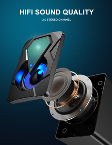 Best-seller Mini RGB <span class=keywords><strong>PC</strong></span> Ordinateur Haut-Parleur Étanche Portable USB Bureau avec <span class=keywords><strong>Gamer</strong></span> Éclairage Accessoires De Mode Nouvelle Version - Product Image 2