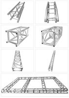 Estructura de armazón de aluminio directa de fábrica para iluminación de conciertos y escenario de exhibición de cabina de DJ