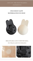 Push Up Bras Collant Adhésif Invisible Silicone Sein Sans Bretelles Dos Nu Mamelon Couverture Silicone Lapin Oreille Soulever Soutien-Gorge