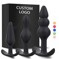 Jouets sexuels personnalisés, 3 pièces, plug anal en silicone imperméable, ensemble d'entraînement sexuel intime pour débutants, jeux sexuels pour le plaisir