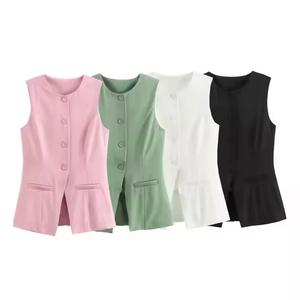 New Style Fashionable Commuting Slim Temperament Versatile Solid Color Slim Sleeveless Vest - Product Image 1