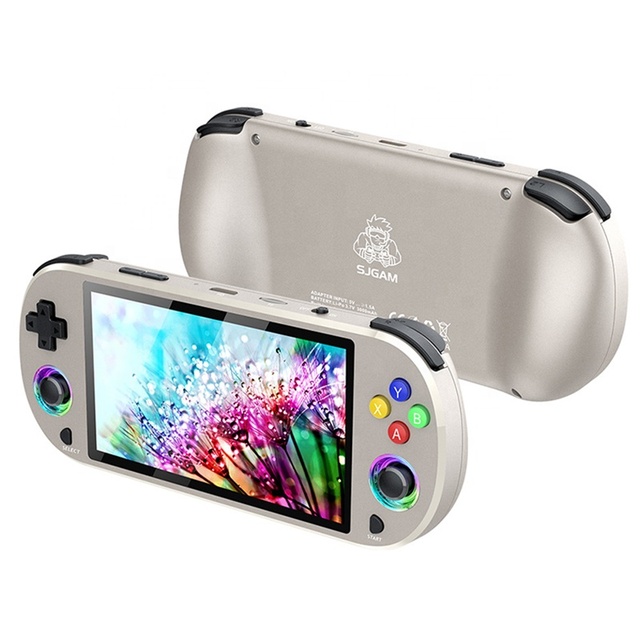 M22 Pro Portable Handheld Emulator Console 5.0 Inch Ips Screen Joystick Rgb Lighting Smart Retro Video Game Player Gift M22 Pro