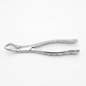 Pinzas de Extracción Dental de Raíz Superior, Instrumento Quirúrgico Reutilizable de Acero Inoxidable Pulido Manualmente, con Mangos Ergonómicos Texturizados - Product Image 1