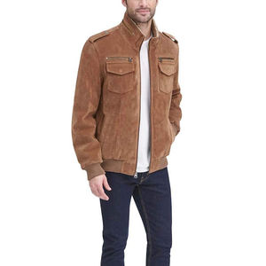 แจ็กเก็ตหนังกันลมสำหรับผู้ชายแจ็กเก็ตหนังสำหรับกลางแจ้งผลิตตามสั่ง - Product Image 1