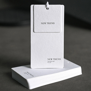 High Quality <strong>Custom</strong> <strong>Hang</strong> <strong>Tag</strong> Recycled Luxury Paper Swing <strong>Tags</strong> Label For Clothing Bags Shoes With Embossed Logo - Product Image 5