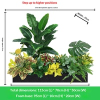 Plante artificielle en soie, séparateur de pièce, plante verte, fleur en maille, boîte à fleurs en forme de feuille de tortue, décoration de paysage bionique pour