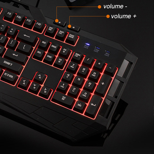 Tùy chỉnh 19 nút chống bóng mờ âm thanh nhỏ 104 phím chơi game Bàn phím ABS Keycaps RGB Backlit có dây màng bàn phím - Product Image 4