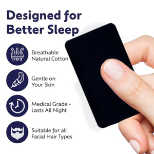 Cinta para Dormir de Seda de Bambú Sin Látex, Hipoalergénica y Transpirable, con Orificio para la Boca, Ayuda para Ronquidos, Tiras para Dormir de Fácil Extracción Sin Dolor - Product Image 6