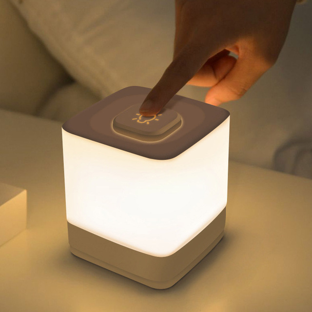 Modern Portable Smart Touch Control PC LED Bedside Lamp Rechargeable Dimmable Eye Care Reading Light for Bedroom Living Room