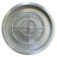 Kit de foyer rond 698 ROUND BURNEER BTU 65000 en acier inoxydable, foyer au gaz