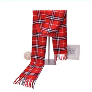 E476 Man Winter Warm Black And White Cashmere Scarves Shawl Oversized Tassel Shawls Plaid Blanket Pashmina Grid Scarf