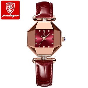 Para 368 Reloj de cuarzo de negocios de lujo para mujer con esfera estrellada y correa de acero inoxidable - Product Image 1