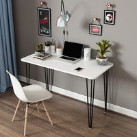 Dernier modèle de meuble moderne en bois Table d'ordinateur à pieds métalliques pour ordinateur avec pieds en épingle à cheveux