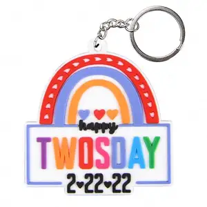 Wholesale 2D /3D Custom Shaped Key Chains Soft Rubber Pvc Keychain With Your Logo Name