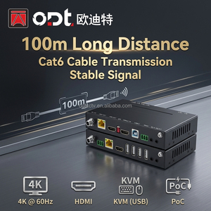 Extensor KVM HDBaseT 2.0 4K 60Hz, 100m sobre CAT6, <span class=keywords><strong>USB</strong></span> 2.0, Salida en Bucle, Extensión HD-MI Bidireccional, POC, IR, Audio, EDID para Pantalla - Product Image 3
