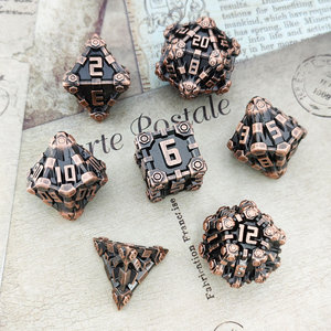 Set di <span class=keywords><strong>Dadi</strong></span> Steampunk in Lega di Zinco Bronzo Antico, <span class=keywords><strong>Dadi</strong></span> Poliedrici Meccanici Unici per Giochi di Ruolo da Tavolo DND RPG - Product Image 6