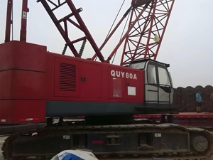 Grue sur chenilles QUY80A de 80 tonnes de haute qualité, machine de levage à châssis robuste - Product Image 4