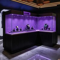 Comptoirs de bar et vitrines modernes en MDF avec éclairage LED pour hôtels et cafés – Design tendance pour l'aménagement intérieur