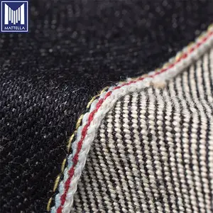 Cổ Điển Cổ Điển Nặng Cân Đỏ Selvage Dòng Tùy Chỉnh OEM Phong Cách Nhật Bản Cotton Thô Selvedge Denim Vải Jeans Áo Khoác Cho Nam Giới