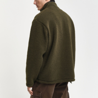 Vestes en polaire légères réversibles pour hommes, fermeture éclair intégrale, ourlet réglable, col mandarin, polyester, service OEM pour l'hiver