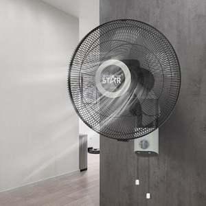 Winningstar Wall Mounted <b>Fan</b> 16 Inch High Velocity Electric Black And Gray - Product Image 4