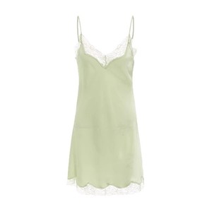Chemise de nuit en soie glacée Luo Qianxu pour femme avec coussinets de soutien-gorge en dentelle SMLXLXXL – Collection Printemps 2025 – Vêtements de nuit pour la maison, l'hôtel et les mariages - Product Image 5