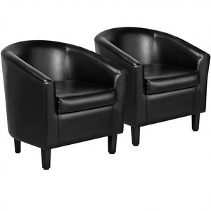 Ensemble de fauteuils d'appoint modernes Wayon en velours bleu sarcelle, fauteuil confortable à dossier haut avec table d'appoint pour salon, chambre et salle à manger - Product Image 1