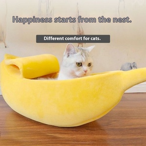 Nettes Bananen-Katzen betthaus Extra großes Katzen kuschel bett - Product Image 2