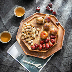 <span class=keywords><strong>Plateau</strong></span> de thé de fruits octogonal en bois de noyer moderne simple Snack assiette décorative <span class=keywords><strong>plateau</strong></span> de service à <span class=keywords><strong>dessert</strong></span> au <span class=keywords><strong>fromage</strong></span> - Product Image 4