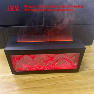 Humidificateur d'ambiance IBN Flame Mountain Flame Christmas avec télécommande ABS, rechargeable, pour intérieur/extérieur, lumière ambiante avec variateur d'intensité - Product Image 2