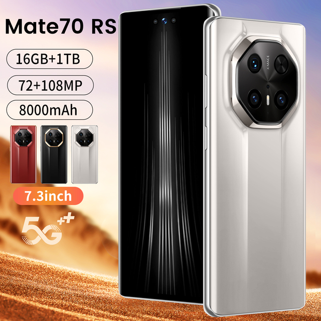 Mate 70 RS 7.3-Inch Android 14 5G Smartphone 2025 New Dual SIM Card 16GB+1TB Memory 108MP HD Camera Quick 100W Charge in Spanish