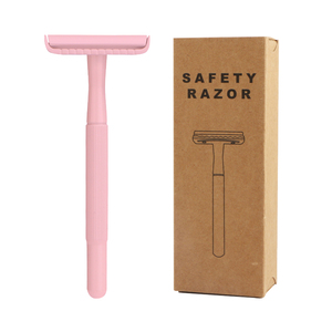 Rasoir de sécurité à double tranchant réutilisable avec manche en métal, rasoir coloré - Product Image 6
