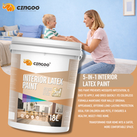 Peinture murale intérieure personnalisée couleur 5 en 1, lisse, mate, lavable, anti-moisissure, revêtement en poudre de polyuréthane, écologique, résidentiel