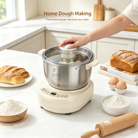 Machine à pétrir la pâte électrique automatique 5L 7L avec fonction de fermentation, 200W, mélangeur à farine en acier inoxydable pour boulangerie