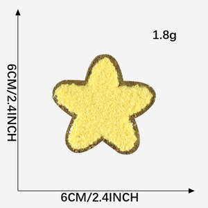 Venda quente Novo Custom Made Listra Colorido Estrela Coração Avião Design Ferro em <span class=keywords><strong>Glitter</strong></span> Chenille Vestuário <span class=keywords><strong>Patches</strong></span> - Product Image 5