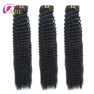 Cinta cruda XBL en extensiones de cabello humano, rizado, virgen, sin procesar, cabello PU, almacén de EE. UU., envío, cinta de clip de un donante, cabello ins