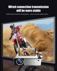 Original usine T6 Native résolution 1280x720P multimédia Home cinéma LCD projecteur vidéo à courte portée - Product Image 4