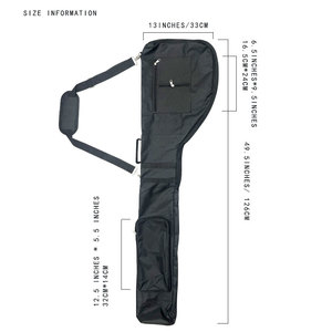 Sac de golf léger noir avec bandoulière rembourrée, transport facile, en polyester, modèle 8015 pour la practice et le driving range - Product Image 2