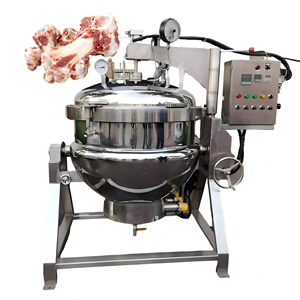 Effiziente AX Rinderknochenbrühe-Produktionslinie Fleischschneider Fleischzerkleinerer Lebensmittelsterilisator 2000 KG/H Automatische Lebensmittelverarbeitung - Product Image 2